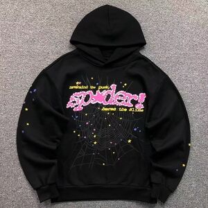 Black Hoodie with Pink and Yellow Graphic Please read the description